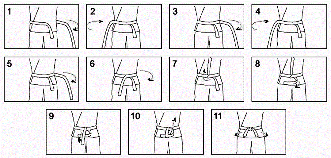 Как правильно завязать пояс дзюдо ребенку на кимоно