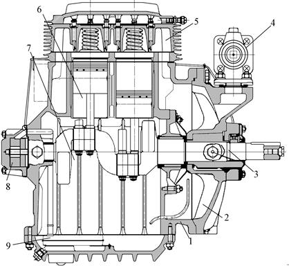 V образный поршневой компрессор чертеж