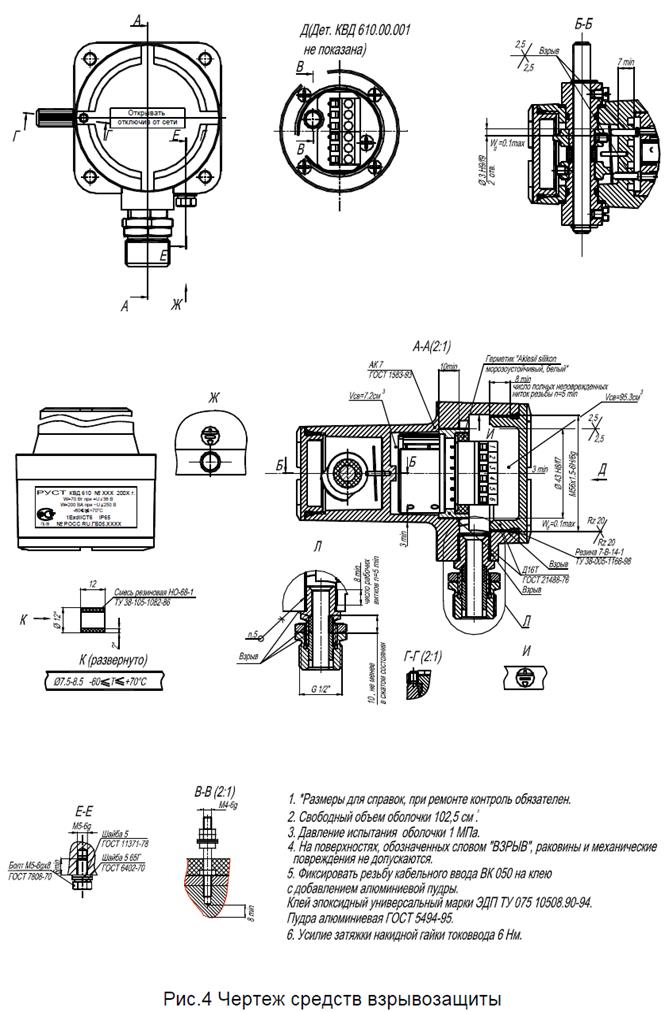 Гост чертеж средств взрывозащиты