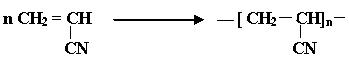Составьте схему полимеризации акрилонитрила