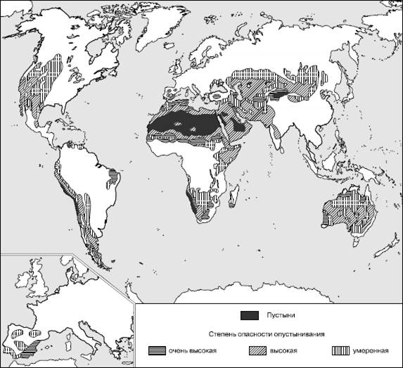 Карта пустынь атлас