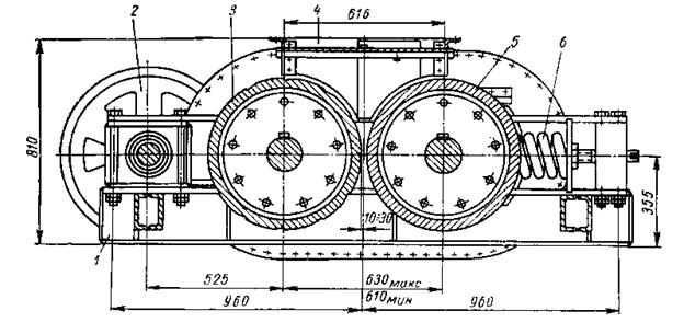 Валковая дробилка чертеж