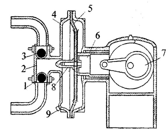 Схема диафрагменного насоса