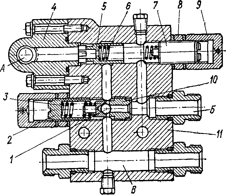 Золотниковый гидрораспределитель схема