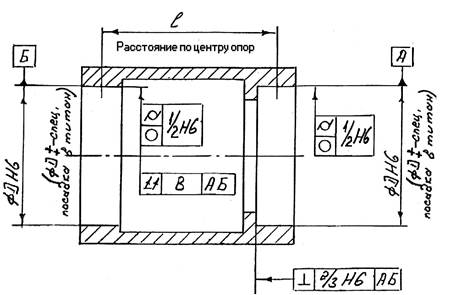 Допуск соосности на чертеже