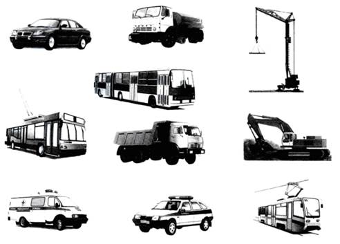 Легковые автомобили троллейбусы грузовые автомобили