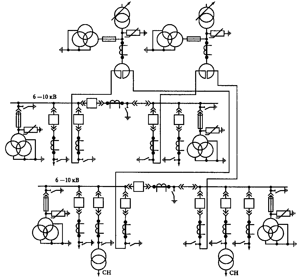 Типовая схема подстанции