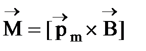 Вектор момента силы действующей на контур с током в магнитном поле