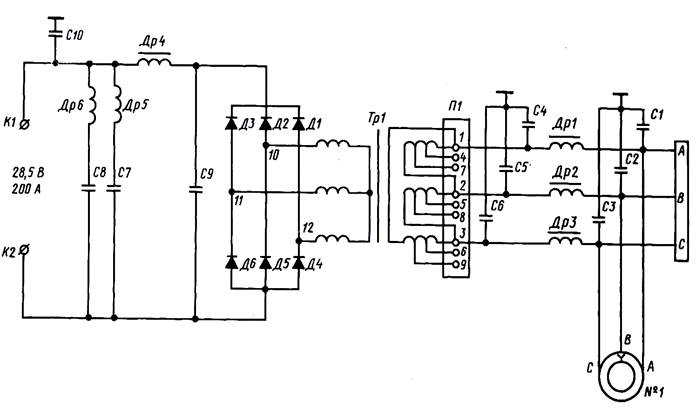 Электрическая схема выпрямитель вса 5к схема