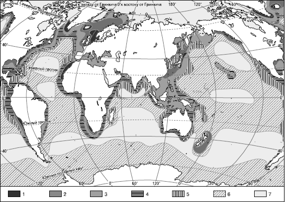 Карта загрязнения морей