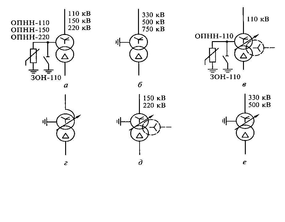 Схема соединения обмоток трансформатора напряжения 110 кв