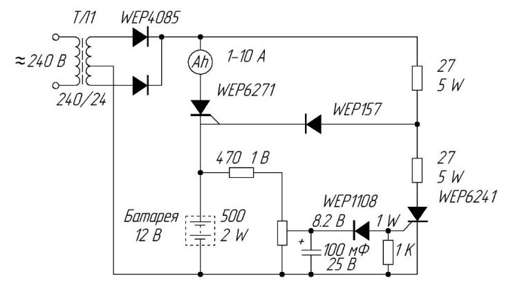 Схемы зарядных устройств аккумуляторов. Схема автомат зарядник АКБ 12в.. Схема зарядки авто аккумулятора 12в. Схемы з/у для автомобильных аккумуляторов на тиристорах. Схема простого ЗУ для автомобильного аккумулятора.