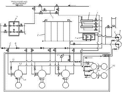 Схема промежуточной нефтеперекачивающей станции