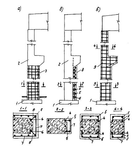Выполнение чертежей усиления различных элементов здания