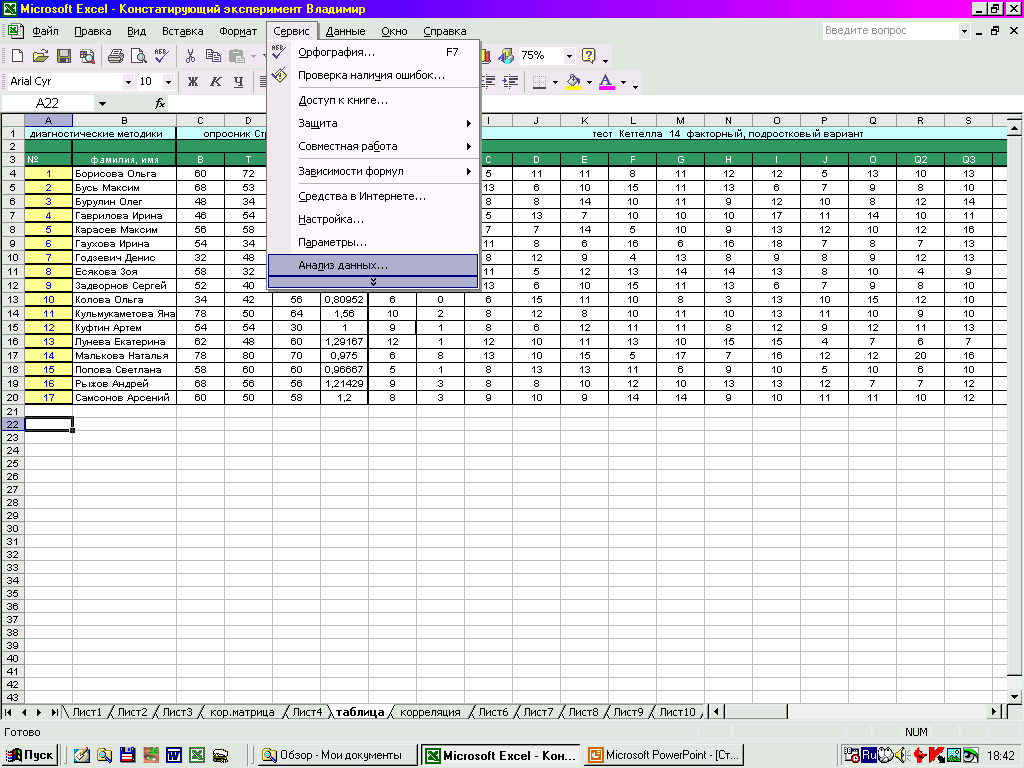 Excel для управления и анализа