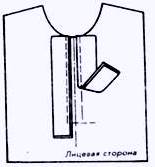 Схема обработки застежки поло