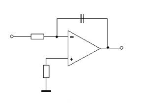 Схема интегрирующая операционного усилителя